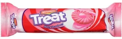 Britannia Treat Buzzy Strawberry Sandwich 24 x 100g