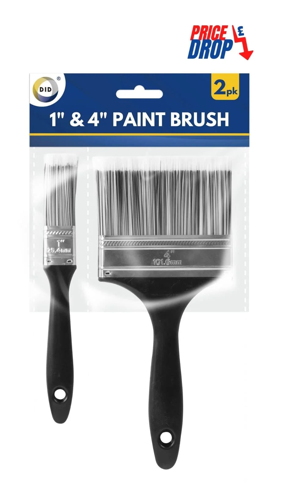 Dina Paint Brush Set (1 & 4 Size) 2pc 2s