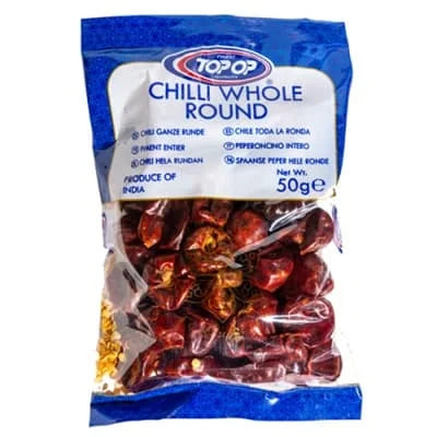Top Op Whole Red Chillies 10 x 50g