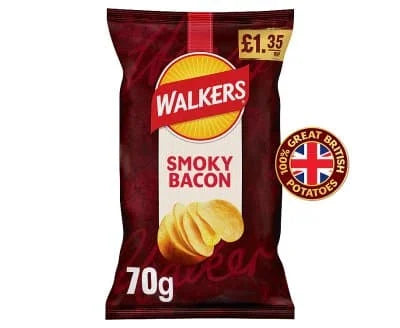 Walkers Smoky Bacon 18 x 70g