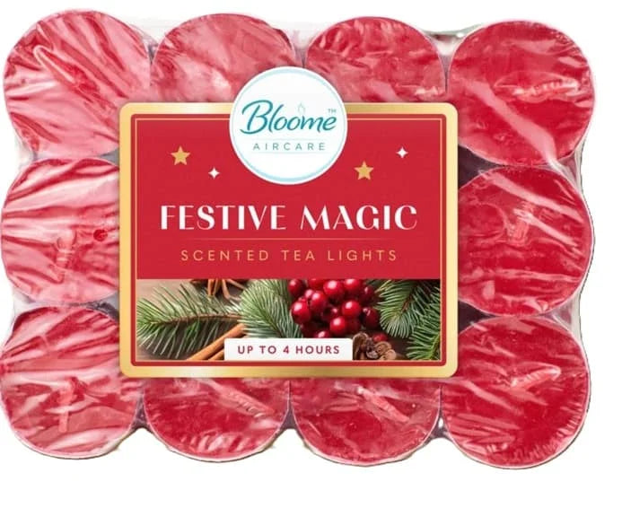 Bloome Festive Scented Tealight Candles 6 x 12pcs