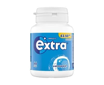 Wrigleys Extra Peppermint Btl (46's) 6 x 64g