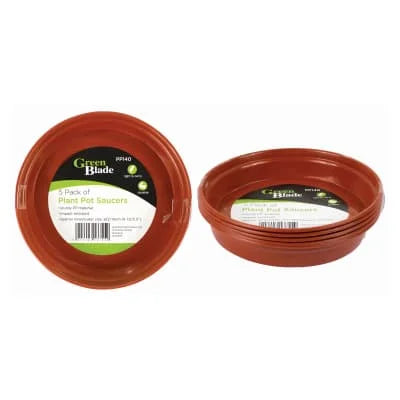 Green Blade Plant Pot Saucers 5pk