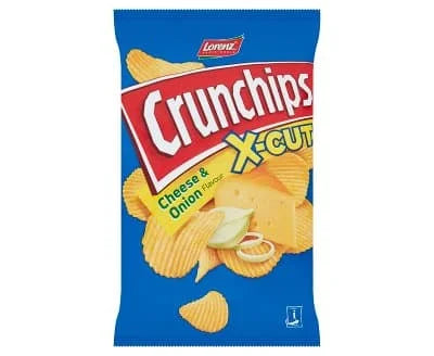 Lorenz Crunchips X-Cut Cheese & Onion 12 x 75g