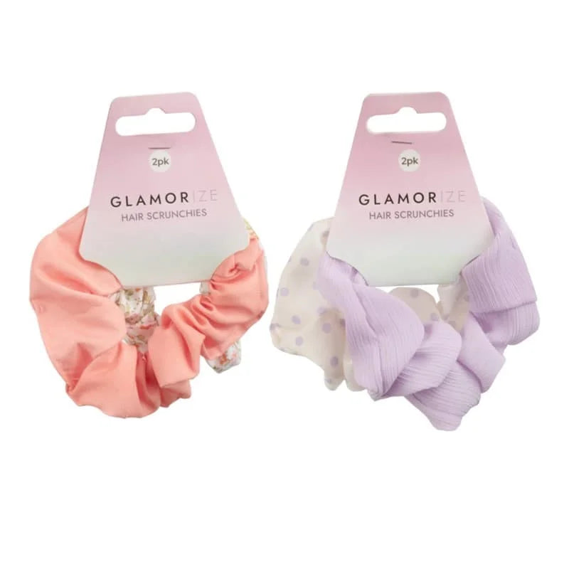Glamorize Hair Scrunchies Mix Colour 2pk