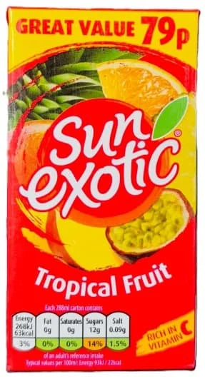 Sun Exotic Tropical Fruitp 27 x 288ml