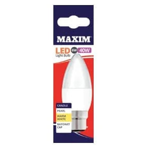 Maxim LED Candle BC WW 40w 10s