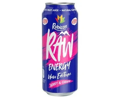 Rubicon Raw Berry & Grape Energy Can 12 x 500ml