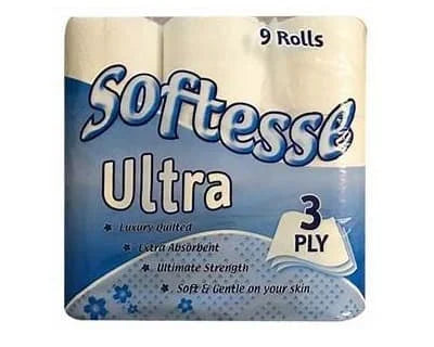 Softesse Toilet Rolls White 3ply 5 x 9s