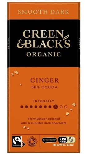 Green & Black's Organic Ginger Chocolate 15 x 90g