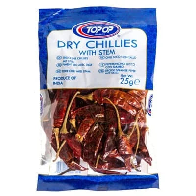 Top Op Chilli Whole With Stem 20 x 25g