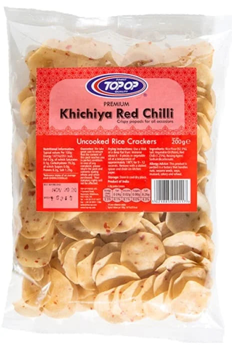 Top Op Rice Papdi - Red Chilli 6 x 200g