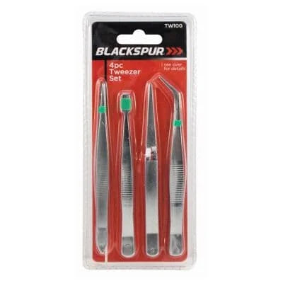 Blackspur Tweezer Set 4pcs