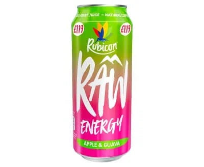 Rubicon Raw Apple & Guava Energy Can 12 x 500ml