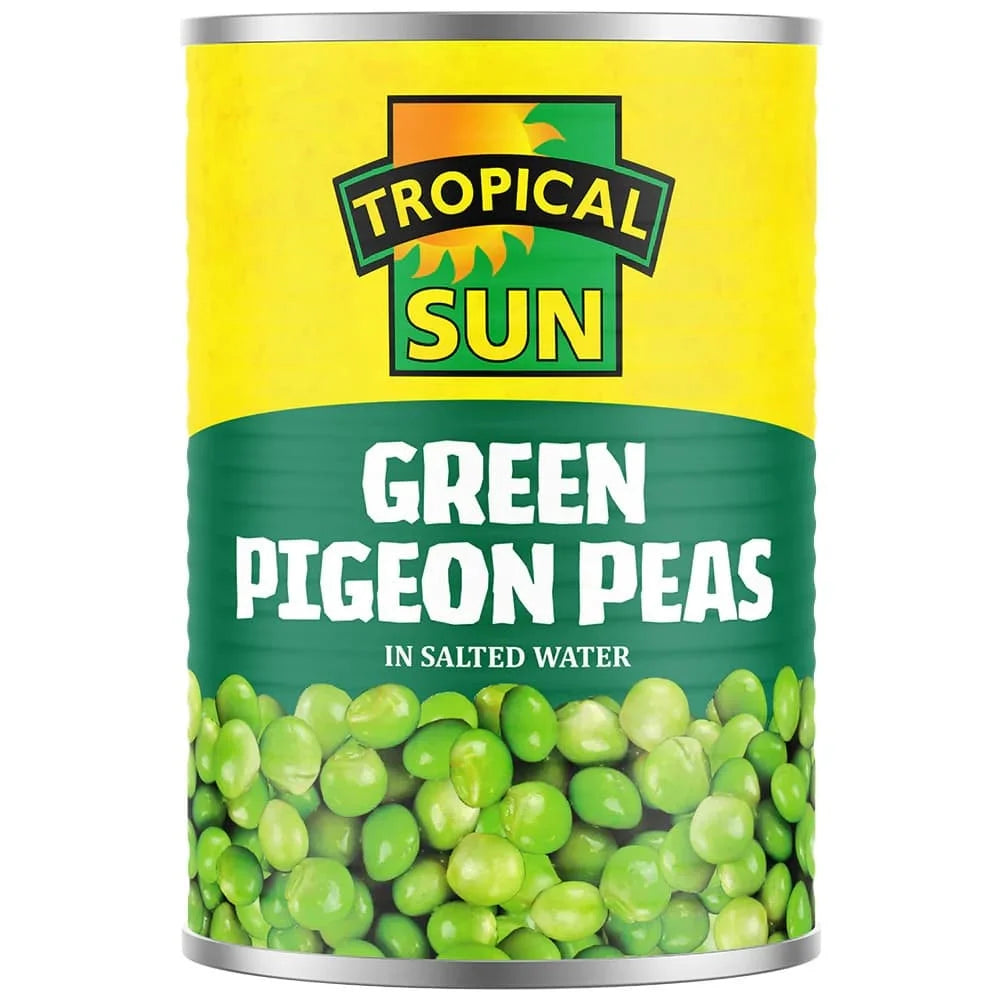 Tropical Sun Green Pigeon Peas Tin 12 x 425g