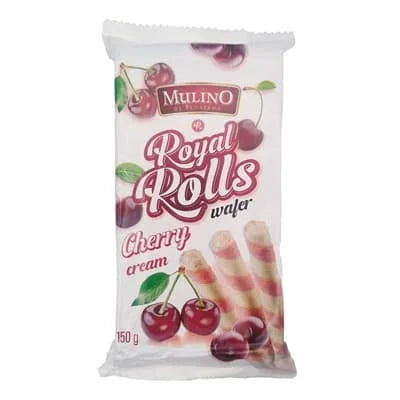 Mulino Wafer Rolls - Cherry Cream 150g