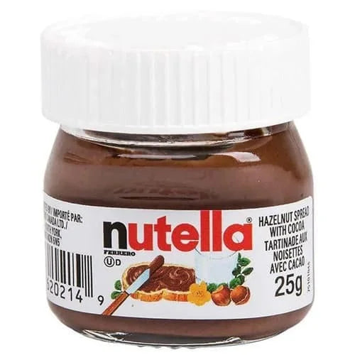 Nutella Hazelnut Choc Spread Mini Glass Bttls 64 x 25g