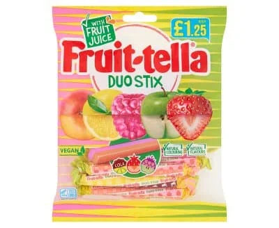 Fruittella Duo Fruit Stix Vegan 12 x 135g
