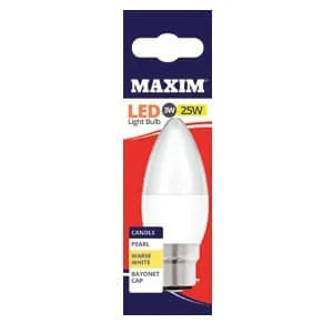 Maxim LED Candle BC WW Perl 25w 10s