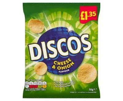 Discos Cheese & Onion Crisps 16 x 70g