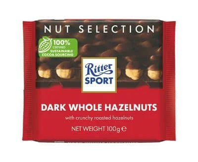 Ritter Sport Dark Whole Hazelnuts 100g