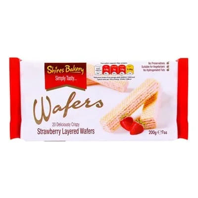 Shires Strawberry Wafers 200g