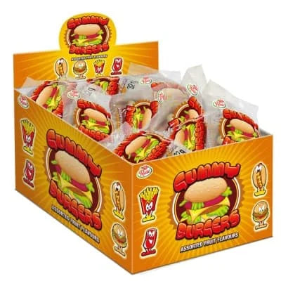 Gummy Burger Assorted Flavours 24 x 32g