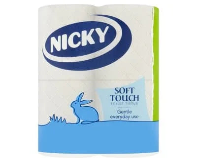 Nicky Soft Touch White Toilet Rolls 2ply 10 x 4s