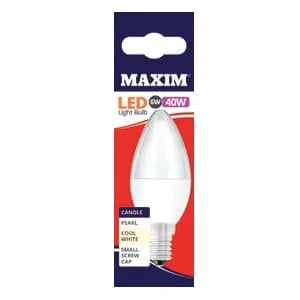 Maxim LED Candle Bulb SES CW 40w 10s