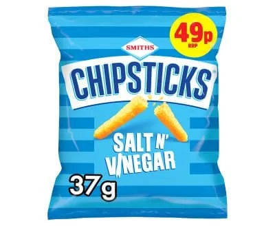 Walkers Smiths Chipsticks Salt & Vinegar 30 x 37g