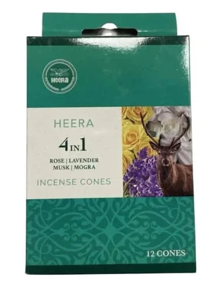 Heera Incense Cones - 4in1 12 x 12s