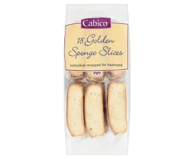 Cabico Golden Plain Sponge Slices 370g