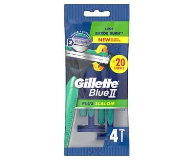 Gillette Blue 2 Bladed Disposable Razor 5 x 4s