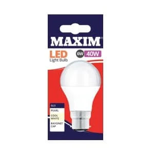 Maxim LED Light Bulb BC CW 40W 10s