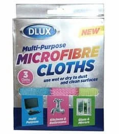 Dlux Multipurpose Microfibre Cloths 3s