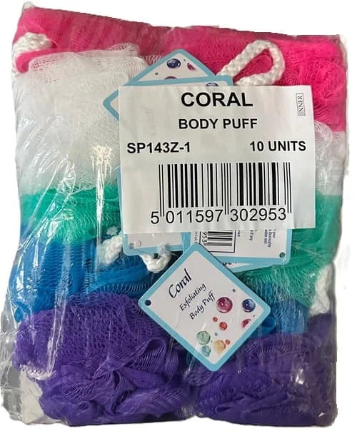 Coral Body Puff 10s