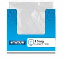 Status 1 Gang Blanking Plate 1s