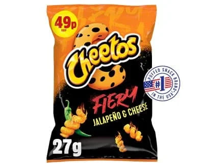 Cheetos Fiery - Jalapeno & Cheesep 30 x 27g