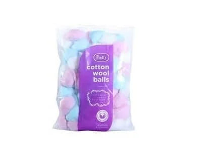 Pretty 100 Colour Cotton Wool Balls 12s