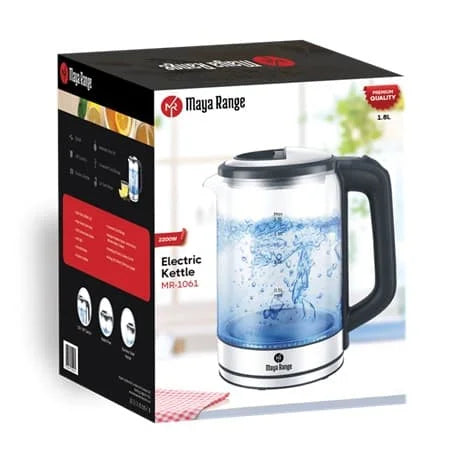 Maya Electric Glass Kettle(2200w) 1.8ltr