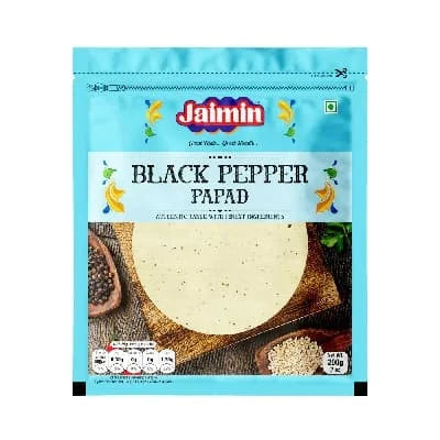 Jaimin Papad - Black Pepper 10 x 200g
