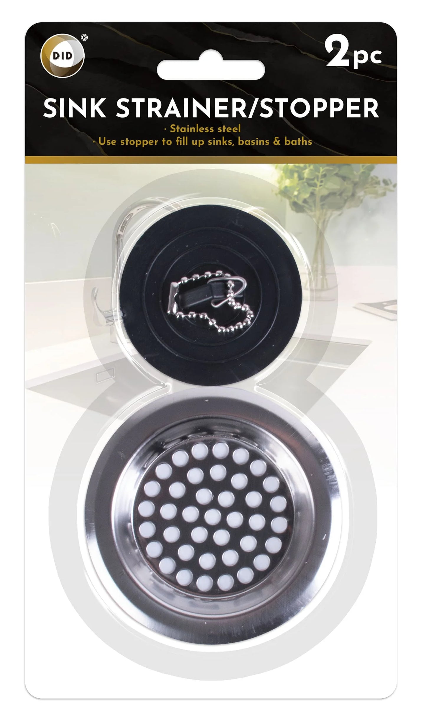 DID Sink Strainer & Stopper Set 2pcs 2s