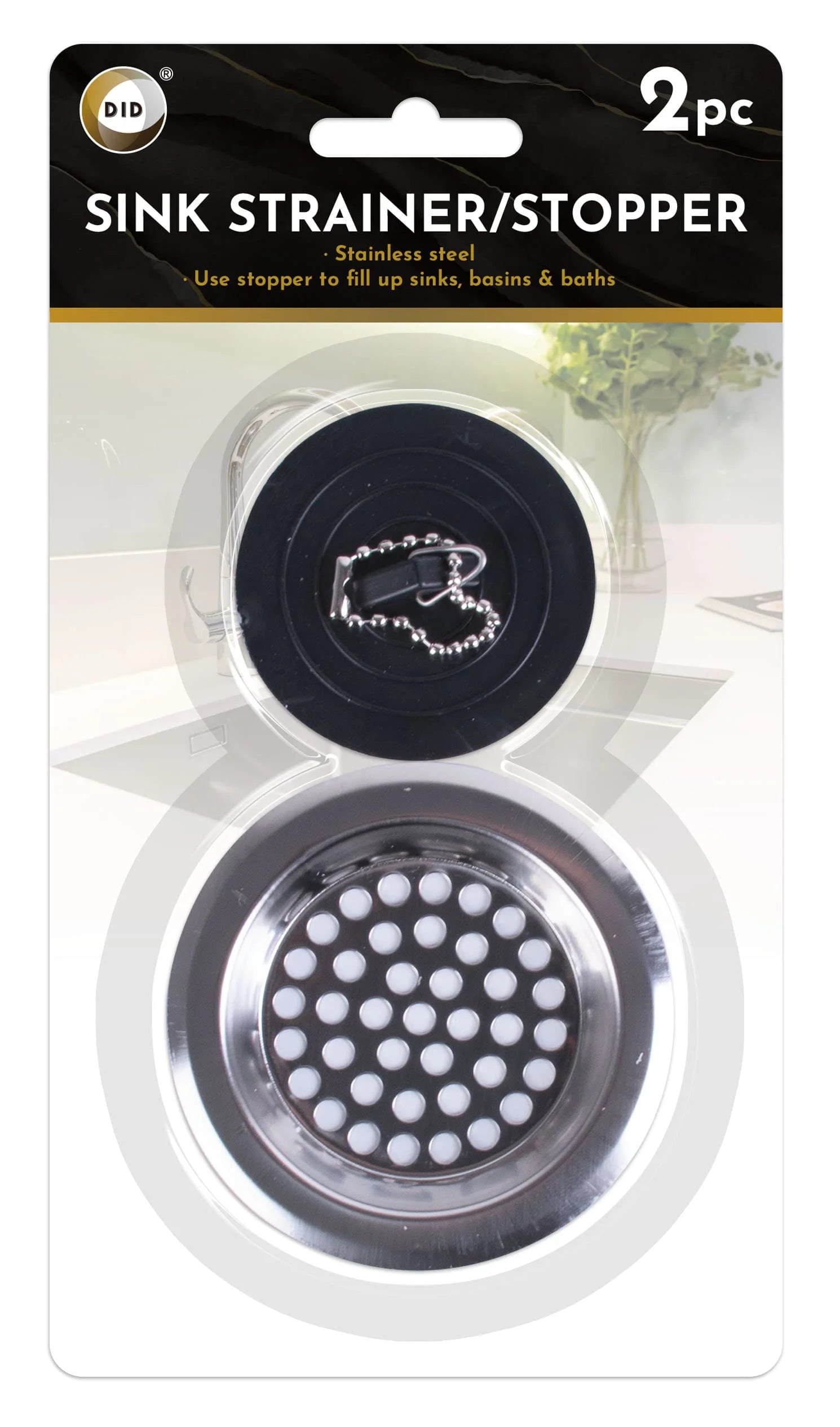 DID Sink Strainer & Stopper Set 2pcs 2s