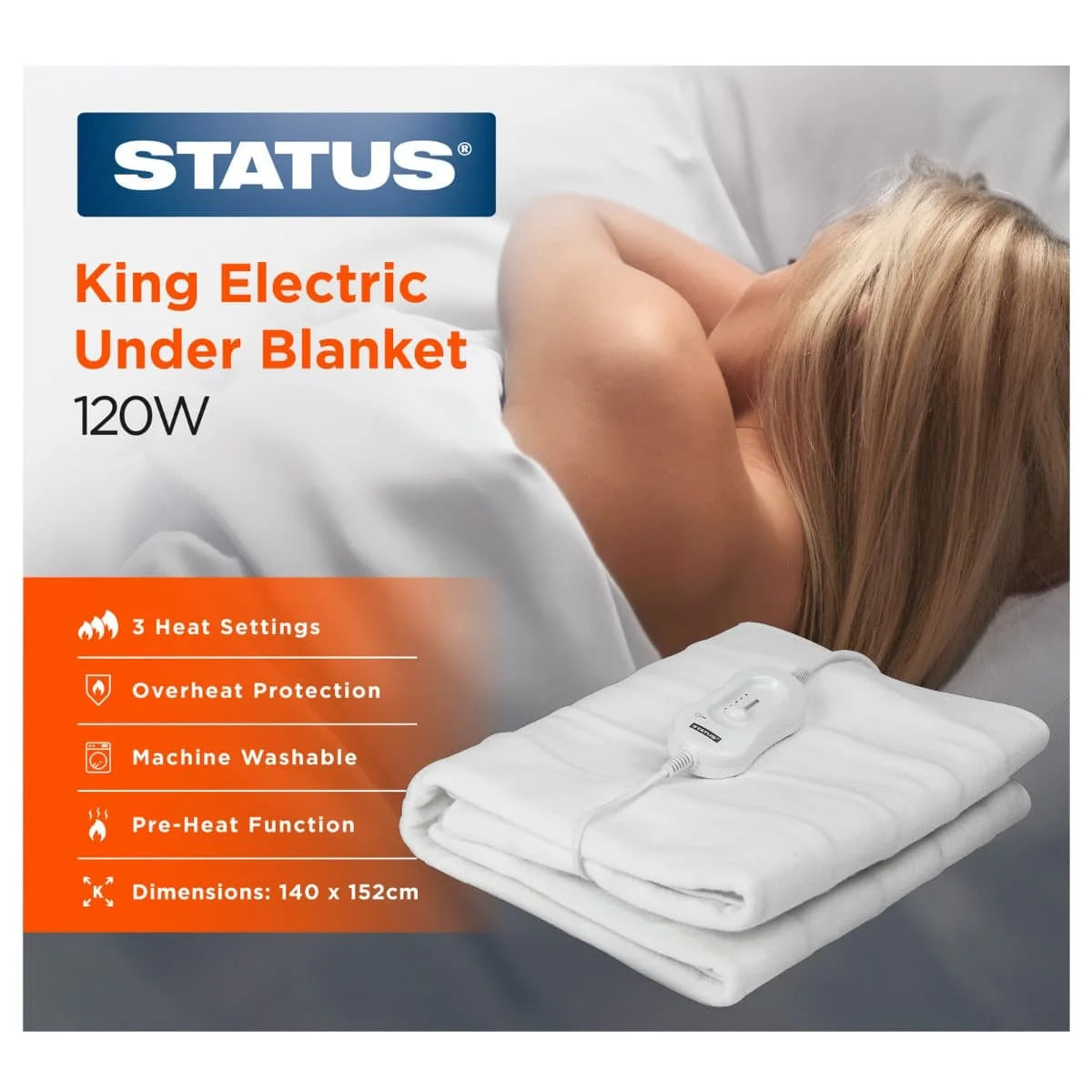 Status King Size Electric Under Blanket 1s
