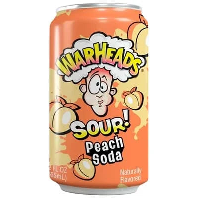 Warheads Sour Peach Soda 12 x 330ml