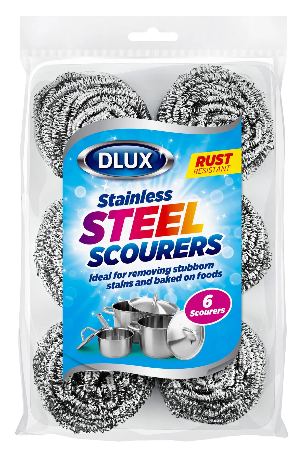 Dlux S/Steel Scourers 6s