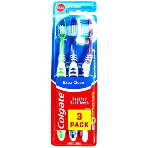 Colgate Tooth Brush Ex Clean Medium 3PK 6 x 3s