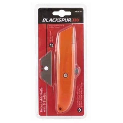 Blackspur Retractable Knife With 5 Blades 1s
