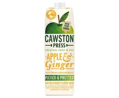 Cawston Press Apple & Ginger Juice 6 x 1ltr