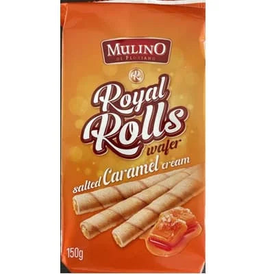 Mulino Wafer Rolls - Salted Caramel Cream 150g